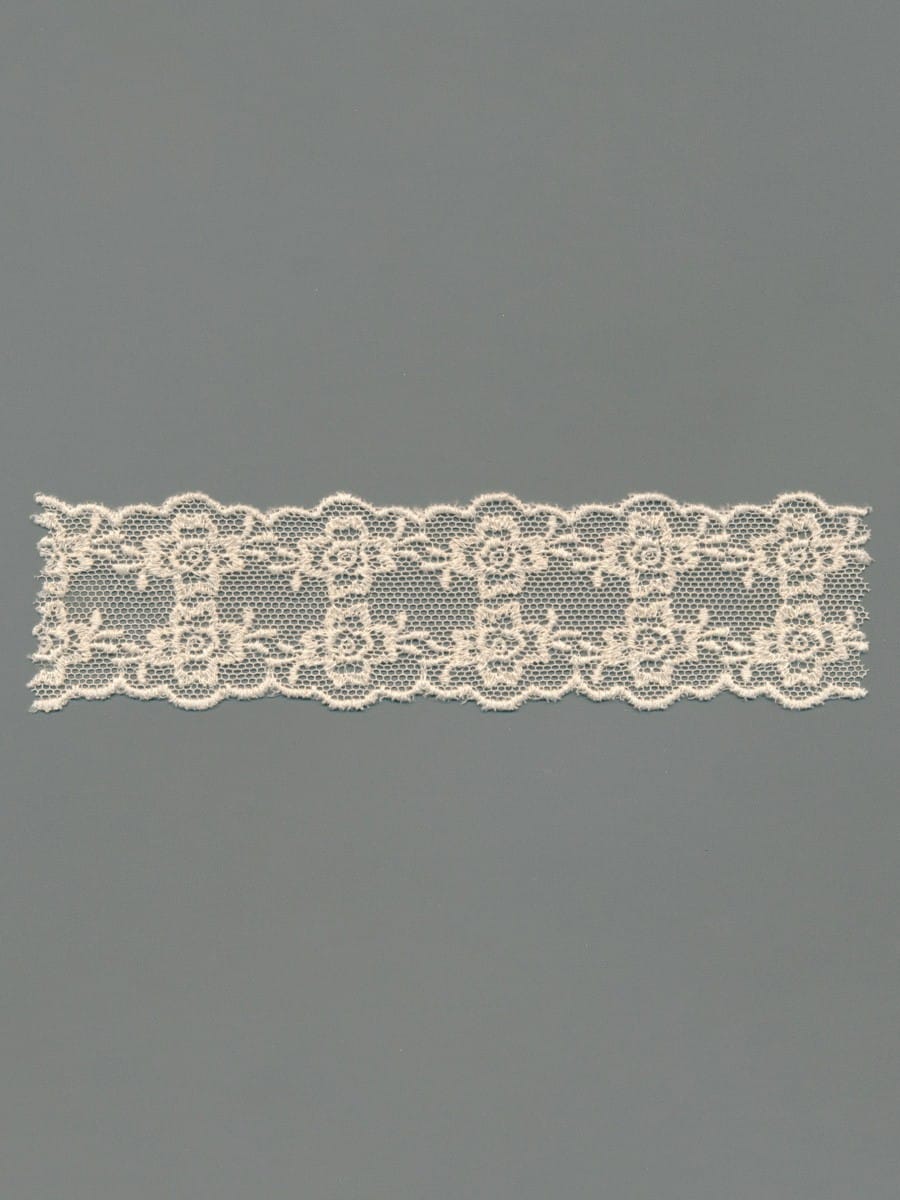 Vintage Cotton Tulle Embroidery