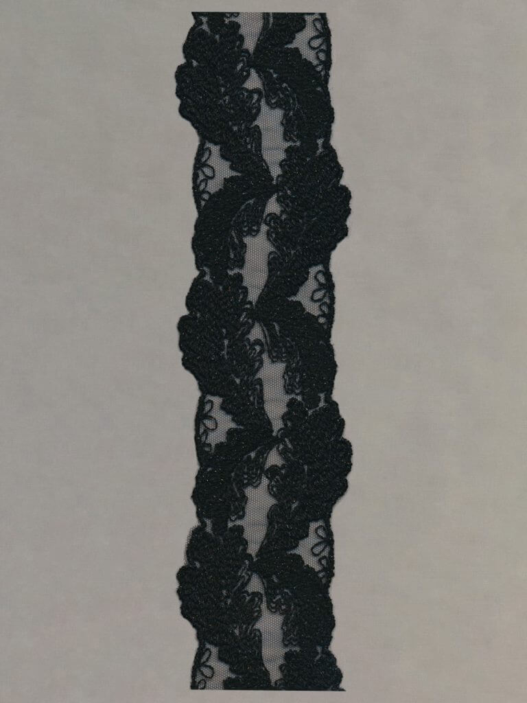 Wool Embroidered Nylon Tulle Gallon