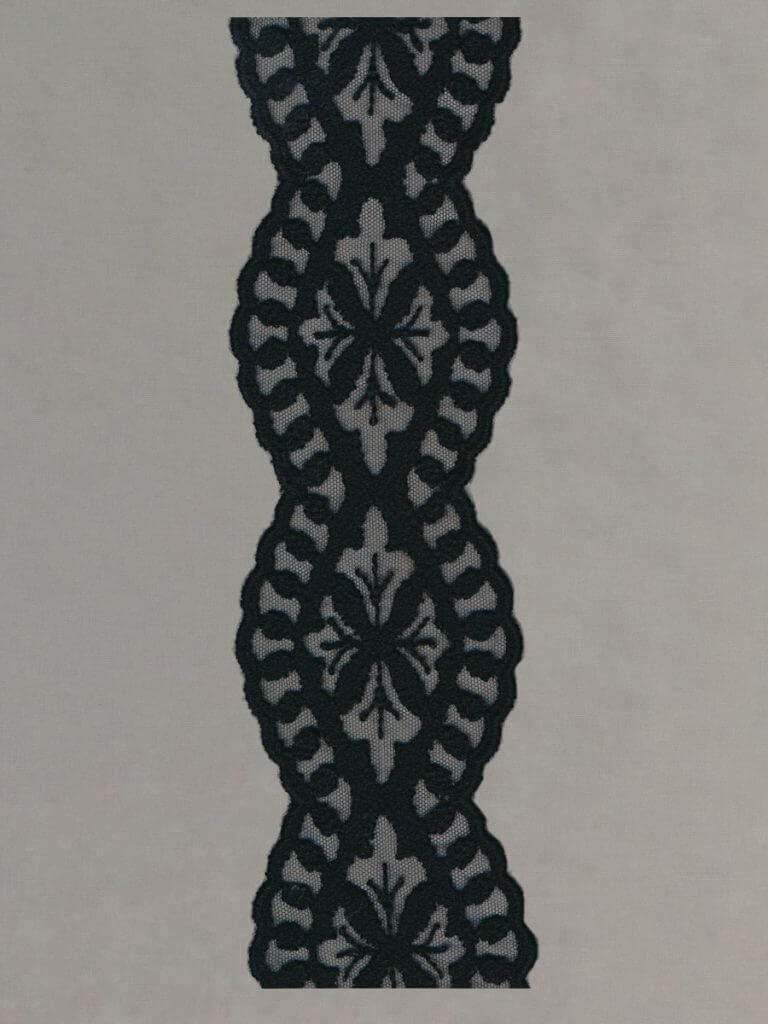 Wool Embroidered Nylon Tulle Gallon