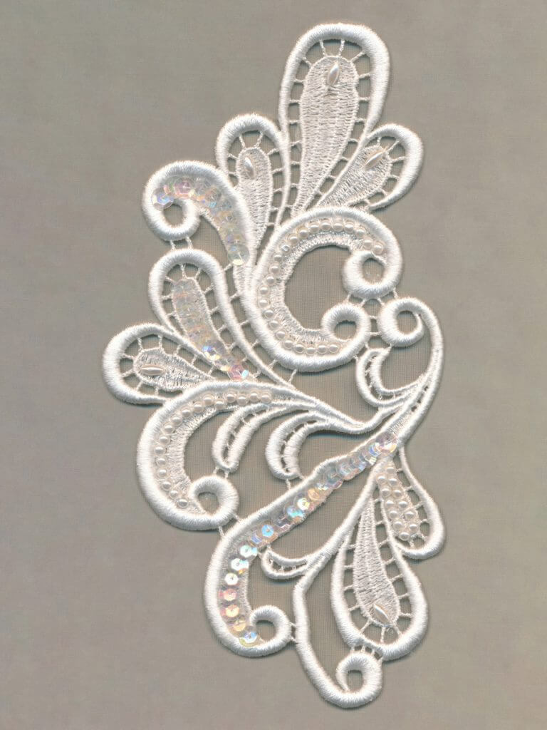 Guipure Motif Beaded