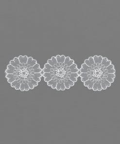 Weiße Organza-Viskose-Borte – 5cm