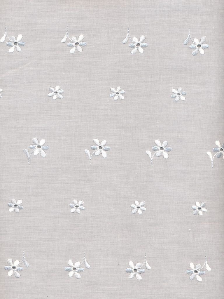Polyester Embroidered Cotton Allover Fabric