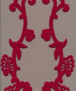 Red Wool Guipure Motif