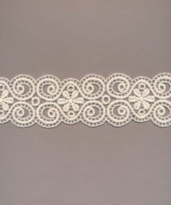 Elfenbeinfarbene Woll-Guipure-Borte – 6,5cm