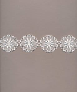 Weiße Guipure-Spitzenborte – 6cm